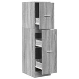 vidaXL Apothecary Cabinet Grey Sonoma 30x41x118 cm Engineered Wood