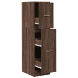 vidaXL Apothecary Cabinet Brown Oak 30x41x118 cm Engineered Wood