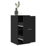 vidaXL Apothecary Cabinet Black 40x41x77.5 cm Engineered Wood