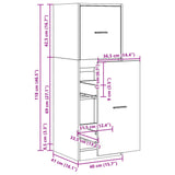 vidaXL Apothecary Cabinet White 40x41x118 cm Engineered Wood