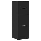 vidaXL Apothecary Cabinet Black 40x41x118 cm Engineered Wood