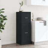 vidaXL Apothecary Cabinet Black 40x41x118 cm Engineered Wood