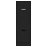 vidaXL Apothecary Cabinet Black 40x41x118 cm Engineered Wood