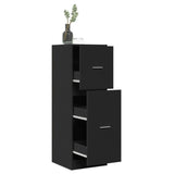 vidaXL Apothecary Cabinet Black 40x41x118 cm Engineered Wood