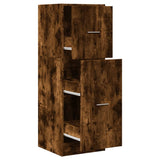 vidaXL Apothecary Cabinet Smoked Oak 40x41x118 cm Engineered Wood