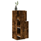 vidaXL Apothecary Cabinet Smoked Oak 40x41x118 cm Engineered Wood