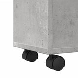 vidaXL Narrow Bathroom Cabinet with Wheels Concrete Grey Engineered Wood