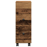 vidaXL Narrow Bathroom Cabinet with Wheels Old Wood Engineered Wood