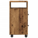 vidaXL Narrow Bathroom Cabinet with Wheels Old Wood Engineered Wood