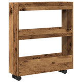 vidaXL Narrow Storage Trolley 3 Tier Old Wood Engineered Wood