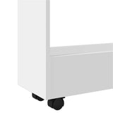 vidaXL Narrow Storage Trolley 3 Tier White Engineered Wood