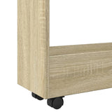 vidaXL Narrow Storage Trolley 3 Tier Sonoma Oak Engineered Wood