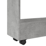 vidaXL Narrow Storage Trolley 3 Tier Concrete Grey Engineered Wood