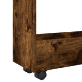 vidaXL Narrow Storage Trolley 3 Tier Smoked Oak Engineered Wood