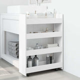 vidaXL Narrow Storage Trolley 4 Tier White Engineered Wood