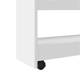 vidaXL Narrow Storage Trolley 4 Tier White Engineered Wood