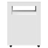 vidaXL Narrow Bathroom Cabinet with Wheels White Engineered Wood