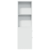 vidaXL Narrow Bathroom Cupboard with Wheels White Engineered Wood