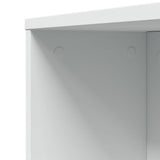 vidaXL Narrow Bathroom Cupboard with Wheels White Engineered Wood