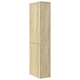 vidaXL Narrow Bathroom Cupboard with Wheels Sonoma Oak Engineered Wood