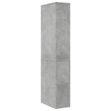 vidaXL Narrow Bathroom Cupboard with Wheels Concrete Grey Engineered Wood