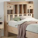 vidaXL Headboard with Storage 100 cm Solid Wood Pine