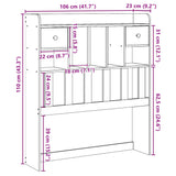 vidaXL Headboard with Storage White 100 cm Solid Wood Pine