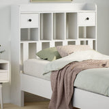 vidaXL Headboard with Storage White 100 cm Solid Wood Pine