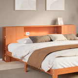 vidaXL Headboard with Storage Wax Brown 200 cm Solid Wood Pine