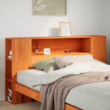 vidaXL Headboard with Storage Wax Brown 160 cm Solid Wood Pine