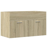 vidaXL Sink Cabinet Sonoma Oak 80x38.5x46 cm Engineered Wood