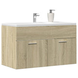 vidaXL Sink Cabinet Sonoma Oak 80x38.5x46 cm Engineered Wood