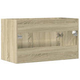 vidaXL Sink Cabinet Sonoma Oak 80x38.5x46 cm Engineered Wood