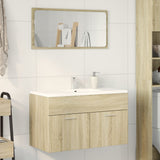 vidaXL Sink Cabinet Sonoma Oak 80x38.5x46 cm Engineered Wood