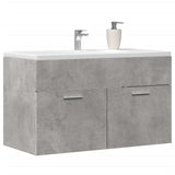 vidaXL Sink Cabinet Concrete Grey 80x38.5x46 cm Engineered Wood