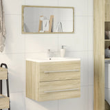 vidaXL Sink Cabinet Sonoma Oak 60x38.5x48 cm Engineered Wood