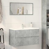 vidaXL Bathroom Hanging Cabinet Concrete Grey 80x38.5x45 cm Engineered Wood