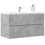 vidaXL Bathroom Hanging Cabinet Concrete Grey 80x38.5x45 cm Engineered Wood