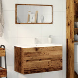 vidaXL Bathroom Hanging Cabinet Old Wood 80x38.5x45 cm Engineered Wood