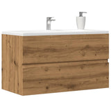 vidaXL Bathroom Hanging Cabinet Artisian Oak 80x38.5x45 cm Engineered Wood