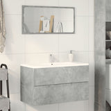 vidaXL Sink Cabinet Concrete Grey 90x38.5x45 cm Engineered Wood