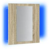 vidaXL Bathroom Mirror Cabinet with LED Light Sonoma Oak 40x12x45 cm