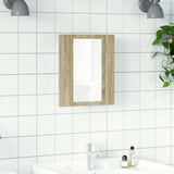 vidaXL Bathroom Mirror Cabinet with LED Light Sonoma Oak 40x12x45 cm