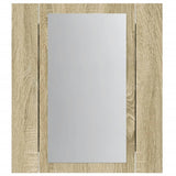 vidaXL Bathroom Mirror Cabinet with LED Light Sonoma Oak 40x12x45 cm