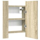 vidaXL Bathroom Mirror Cabinet with LED Light Sonoma Oak 40x12x45 cm