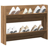 vidaXL Wall Shoe Cabinet Artisan Oak 80x18x60 cm Engineered Wood