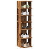 vidaXL Shoe Cabinets 2 pcs Old Wood 28x27x102 cm Engineered Wood