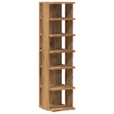 vidaXL Shoe Cabinet Artisan Oak 28x27x102 cm Engineered Wood