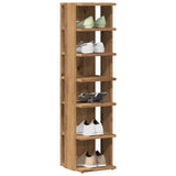 vidaXL Shoe Cabinet Artisan Oak 28x27x102 cm Engineered Wood