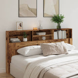 vidaXL Headboard Cabinet Old Wood 200x19x103.5 cm Engineered Wood